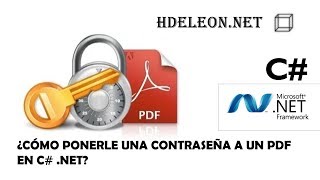 ¿Cómo ponerle una contraseña a un archivo pdf en C Net  itextsharp encrypt [upl. by Bain]