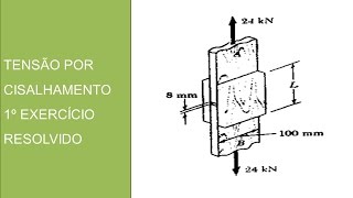 Tensão por cisalhamento 1º exercício [upl. by Aitnahc]