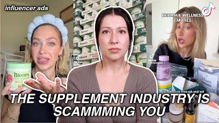 The Supplement Industry is SCAMMING YOU Influencer ads Predatory claims etc [upl. by Yecram]