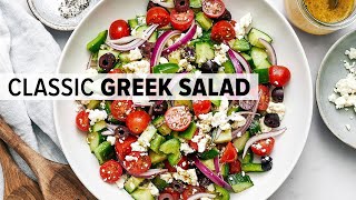 EASY GREEK SALAD RECIPE  plus meal prep ideas amp tips [upl. by Oneil]