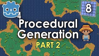 Godot 4 TileMap Tutorial Ep 8  Procedural Generation with Terrains [upl. by Jillene]