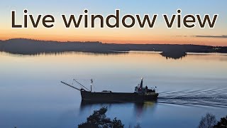 SlowTV Live Stream Relaxing window view over Lake Mälaren Stockholm Sweden 🌅🚤 [upl. by Ayhdiv342]