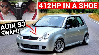 🐒 412HP VW LUPO SLEEPER WITH AUDI S3 TURBO SWAP  INSANE [upl. by Broddy]