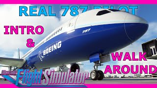 Boeing 787 Dreamliner Introduction and Walkaround With a Real 787 Pilot MSFS [upl. by Goto]