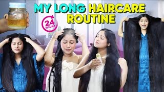 24 Hours My Haircare Routine 😱 How I wash my long Hair 😀Diy Shampoo Hair oil Hair Growth Tonic [upl. by Jarv]