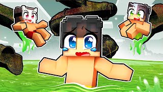 Minecraft TERKEDİLMİŞ SU PARKINDA 24 SAAT GEÇİRME HİKAYESİ 💦 [upl. by Barclay]