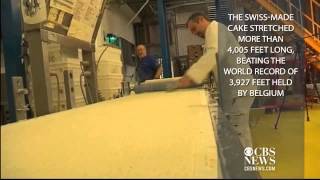 Swiss baker makes recordbreaking cake [upl. by Noah]