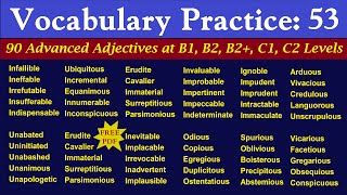 Two Hours of Advanced Adjectives  English Vocabulary  vocabularybuilding englishvocabulary [upl. by Deny607]