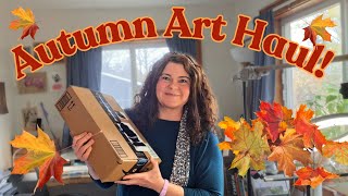 Super Fun Autumn Art Haul Swatching New Art Supplies [upl. by Crespi323]