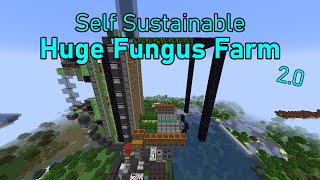 Self Sustainable Huge Fungus Farm 20  Minecraft 116 20w16a  Fully Automatic  Nether Tree Farm [upl. by Berti25]