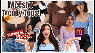 Must Have TOPS From MEESHO 😍 Trendy Tops Try On Haul meesho meeshohaul trendytops [upl. by Hardy597]