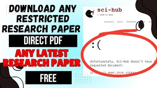 How to Download Research Papers Free [upl. by Lotsyrc]