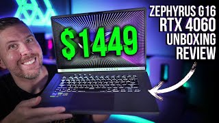 Asus Zephyrus G16 RTX 4060 Unboxing Review Benchmarks 5 Games Display Test See Inside [upl. by Aramit213]