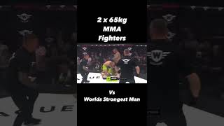 Eddie Hall VS 2 MMA Fighters Knockout mma [upl. by Leicester632]