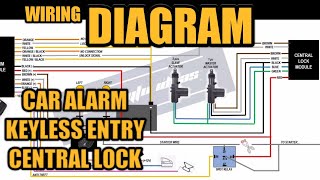 Car Alarm  Keyless Entry  Central Lock Diagram [upl. by Lonnie]