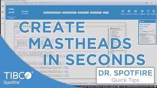 Javascript Masthead for TIBCO Spotfire [upl. by Nilla630]
