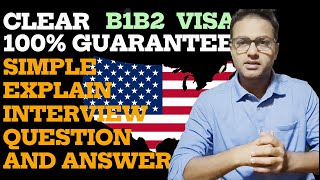 B1B2 VISA INTERVIEW SECRETE  GUARANTEED CLEAR INTERVIEW  QUESTION ANSWER hindi b1b2 usa [upl. by Euqinue]