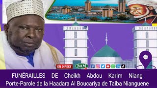 FUNÉRAILLES DE Cheikh Abdou Karim Niang PorteParole de la Haadara Al Boucariya de Taiba Nianguene [upl. by Albertson]