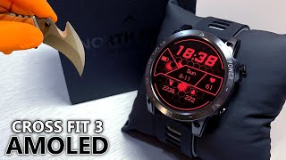 SPORT SmartWatch North Edge Cross Fit 3 AMOLED 2023 GPS COMPASS BAROMETER Unboxing and Test  ASMR [upl. by Calli]