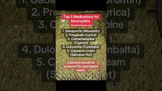 Top 5 Medications For Diabetic Neuropathy diabetic [upl. by Nonnahc]