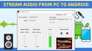 Stream AudioMusic from PC to Android via WiFi or USB [upl. by Erdnaed324]