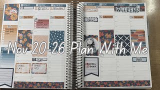 Weekly Plan With Me  November 2026  Erin Condren Hourly  PlannerKate [upl. by Nennek740]