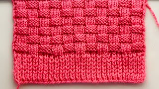 Basketweave knitting stitch pattern for beginners [upl. by Ahtebbat]