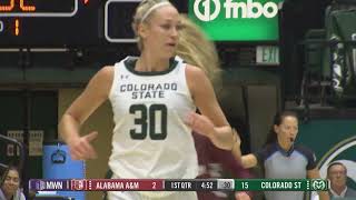 Colorado State Basketball W Highlights vs Alabama AampM [upl. by Ees]