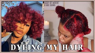 How I Dye My Hair RedBurgundy WITHOUT Bleach Highly Requested  VLOGMAS DAY 6 [upl. by Lauber]