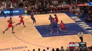 Kevin Seraphin blocks Derrick Roses layup attempt [upl. by Guthry]