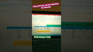 print selected data in excel  print selection option का use कैसे करे excel print viralshort [upl. by Gilemette]