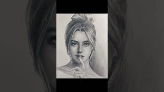 Hyper Realistic Portrait Drawinglove art trending [upl. by Kcinemod]