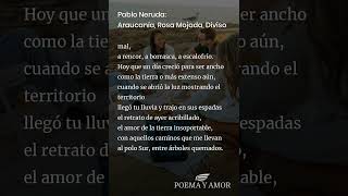 Pablo Neruda Araucanía Rosa Mojada Diviso Poema [upl. by Kravits]