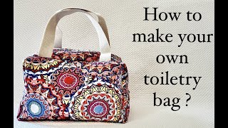 01 How to make your own toiletry bag for travel DIY Come cucire un beauty case [upl. by Weinstock]