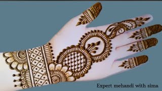 Simple Mahendi Design 😍 bohut hi asaan tarike se Banaye 😍 simple Mahendi mehndi [upl. by Anitan]