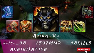 HoN  Mid Wars  AmunRa  delta38  1597 MMR [upl. by Dustie102]