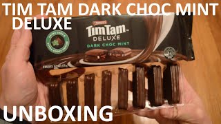 Unboxing Arnotts Tim Tam Deluxe Dark Choc Mint [upl. by Isyed]