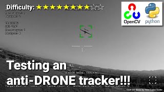 Antidrone tracking system  Antidrone Autonomous Drone Object Tracking OpenCV Python [upl. by Flor]