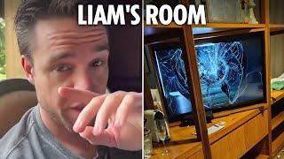 Troubling pictures from Liam Paynes trashed hotel room show white powder after balcony fall [upl. by Anaujait569]