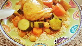 recette couscous algerien 🥧وصفة الكسكس الجزائري [upl. by Oiluj]