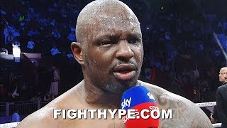 DILLIAN WHYTE SECONDS AFTER BEATING MARIUSZ WACH LIVE POSTFIGHT REACTION FROM RINGSIDE [upl. by Ev]