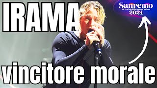 Irama Sanremo 2024 unEMOZIONE UNICA VINCITORE MORALE [upl. by Tobey397]