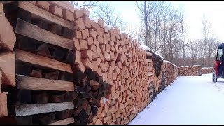 95 How To Cut Your Firewood All The Same Lengths [upl. by Loralie]