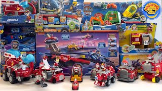 Paw Patrol Toys Collection Unboxing Review  Aircraft carrier HQ  Chase transforming  Patrick ASMR [upl. by Heiskell]