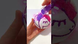 Paint a styrofoam ball with glitter new year tree decoration  Unicorn glitterart unicorn [upl. by Aydne]