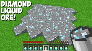 How to MINE this DIAMOND ORE LIQUID in Minecraft  DIAMOND WATER [upl. by Akeenahs]