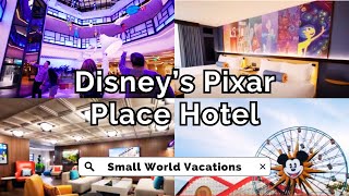 Pixar Place Hotel  Pool Terrace Room  Club Level Access King Bed  Disneyland Resort [upl. by Illek]