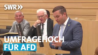 Wie stark wird die AfD in BadenWürttemberg  SWR Aktuell [upl. by Amalita]