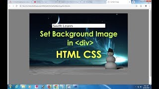 How to add background image in div in HTML using CSS [upl. by Arlinda817]