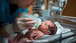 CUTE BABY FEEDING IN NICU  HOW TO FEED A NEWBORN BABY [upl. by Nodnarg828]